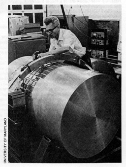 Joseph Weber and his Weber-bar antenna