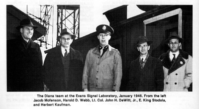 The Diana team at the Evans Signal Laboratory
