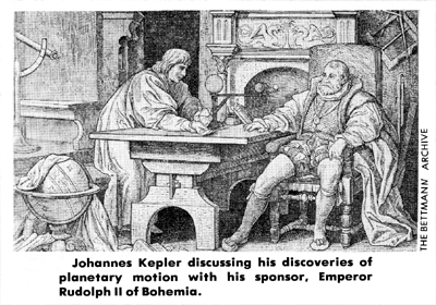 Johannes Kepler discussing his discoveries