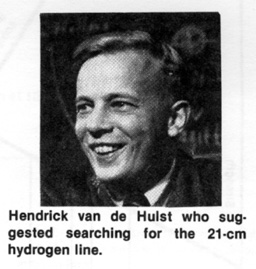 Photo of Hendrick van de Hulst who suggested searching for the 21-cm hydrogen line