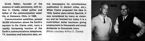 Grote Reber with Arthur C. Clarke