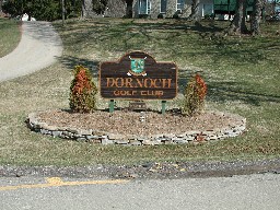 Dornoch Golf Club Sign Closeup