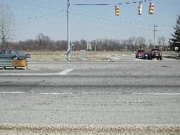 Watch for Traffic at Cheshire Rd. Intersection